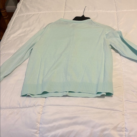 GAP Light Green 3/4 Length Sleeve Women's Cardigan Sweater - Picture 3 of 6
